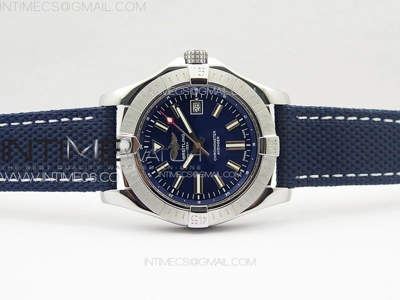 Avenger Automatic 43mm SS B50 Best Edition Blue Dial on Blue Nylon Strap A2824
