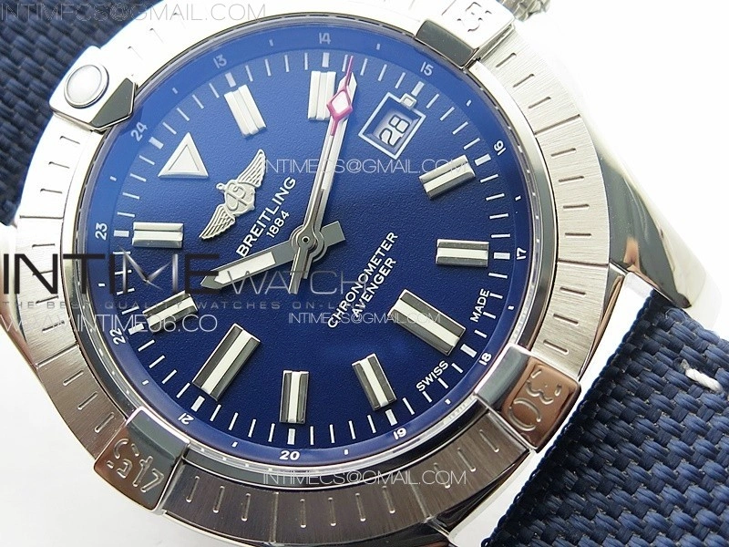 Avenger Automatic 43mm SS B50 Best Edition Blue Dial on Blue Nylon Strap A2824