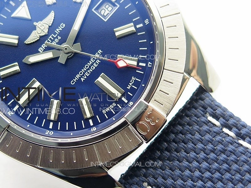 Avenger Automatic 43mm SS B50 Best Edition Blue Dial on Blue Nylon Strap A2824