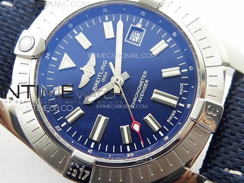 Avenger Automatic 43mm SS B50 Best Edition Blue Dial on Blue Nylon Strap A2824