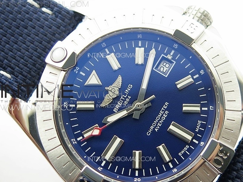 Avenger Automatic 43mm SS B50 Best Edition Blue Dial on Blue Nylon Strap A2824