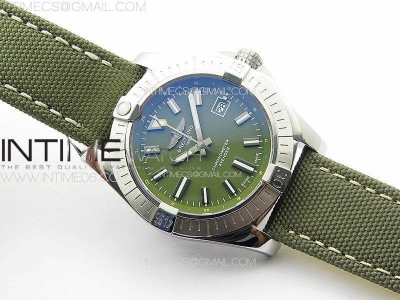 Avenger Automatic 43mm SS B50 Best Edition Green Dial on Green Nylon Strap A2824