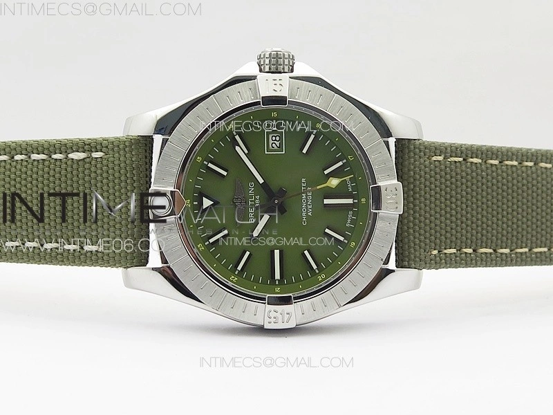 Avenger Automatic 43mm SS B50 Best Edition Green Dial on Green Nylon Strap A2824