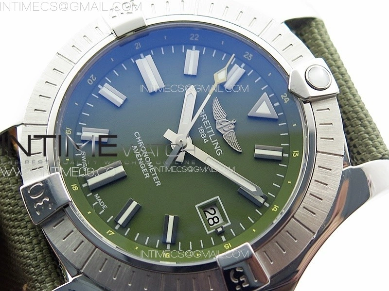 Avenger Automatic 43mm SS B50 Best Edition Green Dial on Green Nylon Strap A2824