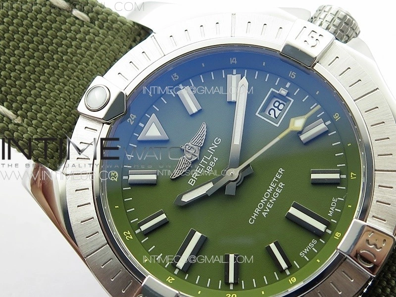Avenger Automatic 43mm SS B50 Best Edition Green Dial on Green Nylon Strap A2824