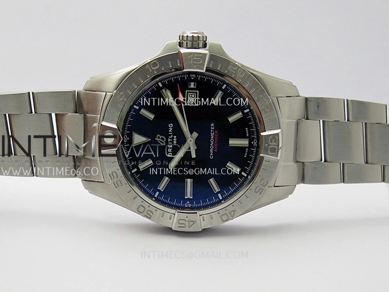 Avenger Chronometer 44mm SS B50 Best Version Black Dial On SS Bracelet A2836