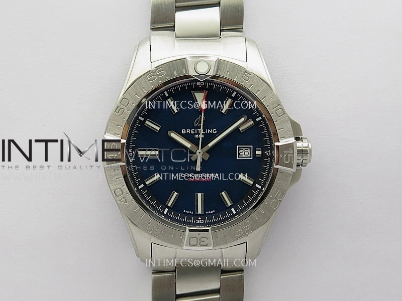 Avenger Chronometer 44mm SS B50 Best Version Blue Dial On SS Bracelet A2836