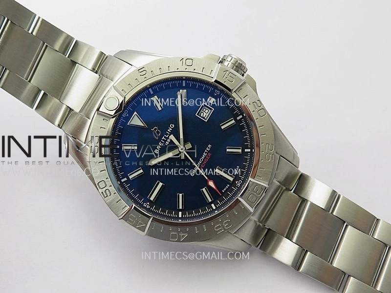Avenger Chronometer 44mm SS B50 Best Version Blue Dial On SS Bracelet A2836