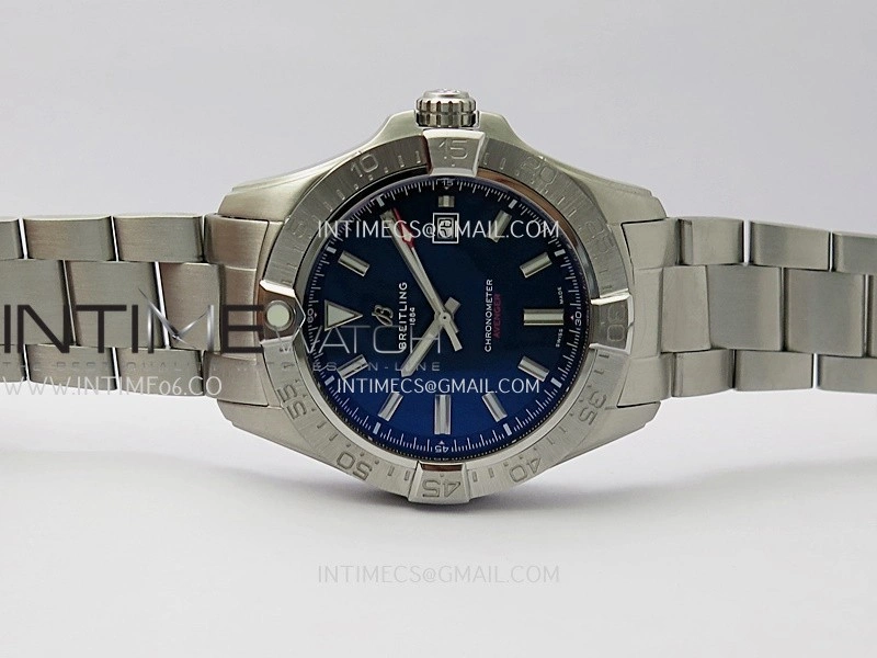 Avenger Chronometer 44mm SS B50 Best Version Blue Dial On SS Bracelet A2836