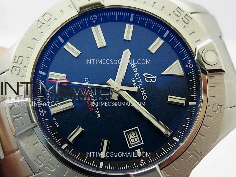 Avenger Chronometer 44mm SS B50 Best Version Blue Dial On SS Bracelet A2836