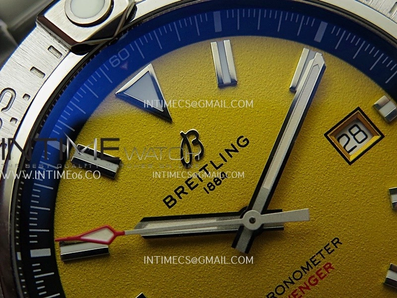 Avenger Chronometer 44mm SS B50 Best Version Yellow Dial On SS Bracelet A2836