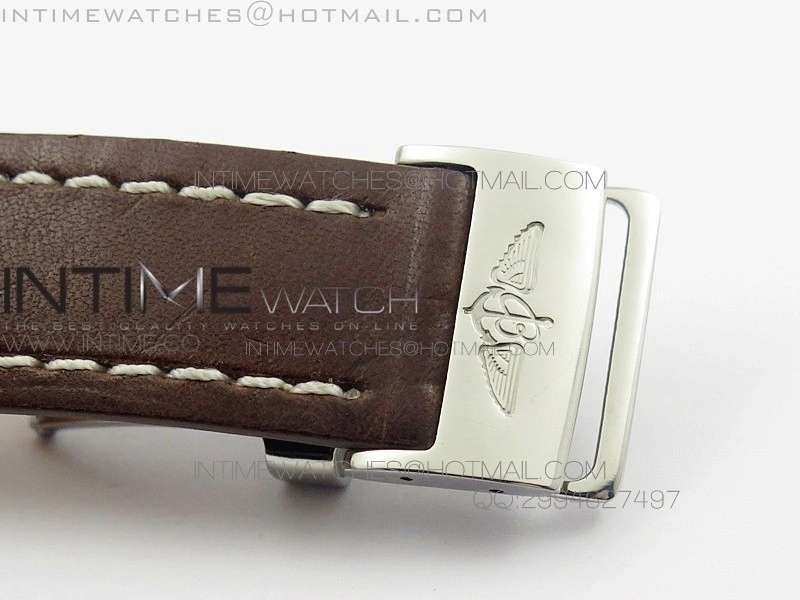 Avenger GMT SS Black Numeral Marker Dial on Leather strap A2836