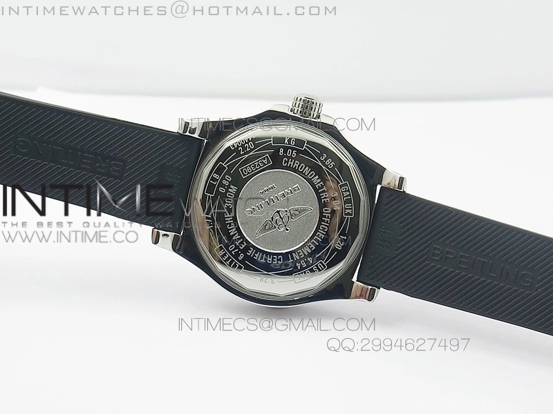 Avenger GMT SS Black Sticks Marker Dial on Rubber strap A2836