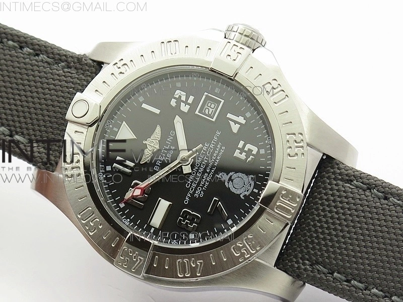 Avenger II Seawolf 350 Years SS 1:1 Best Edition Black Dial On Nylon Strap A2836