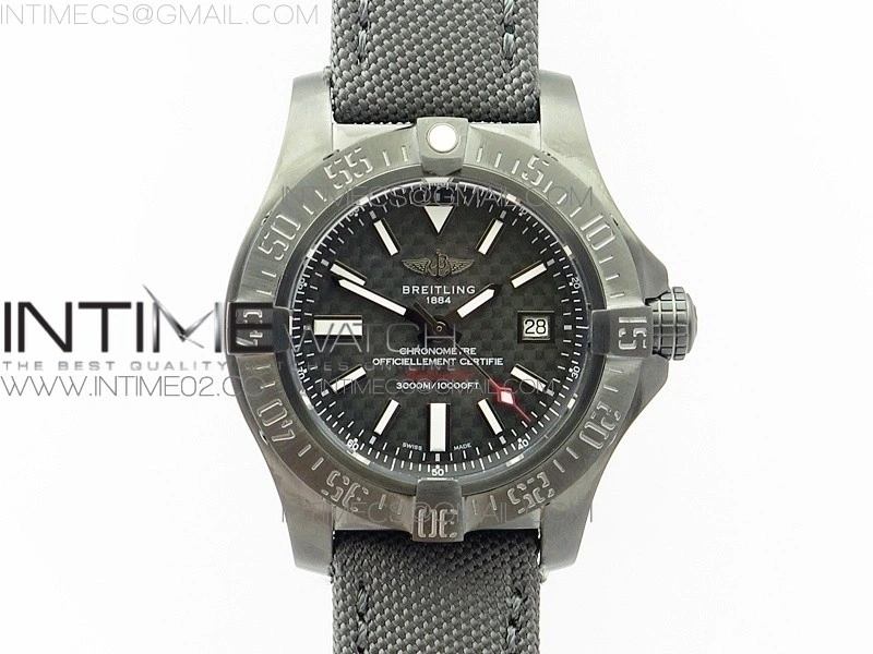 Avenger II Seawolf DLC V2 Best Edition Black CF Dial on Black Strap A2836
