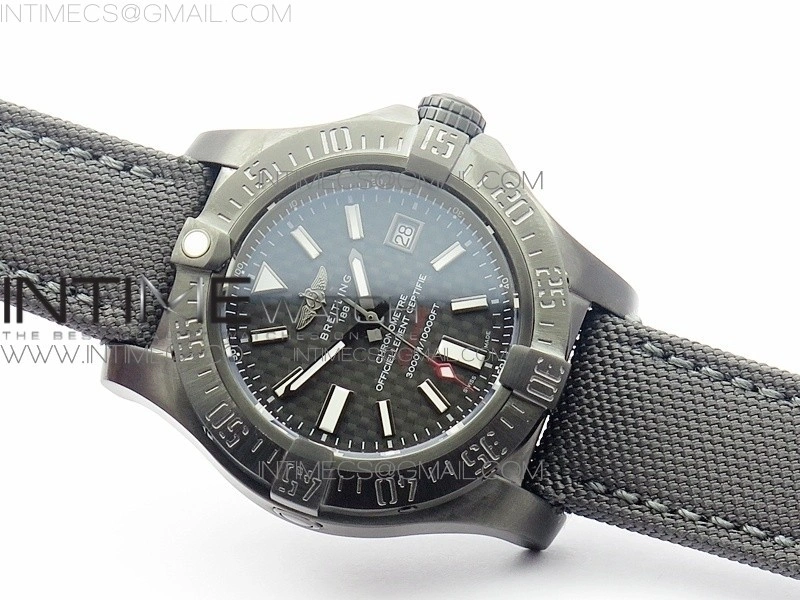 Avenger II Seawolf DLC V2 Best Edition Black CF Dial on Black Strap A2836