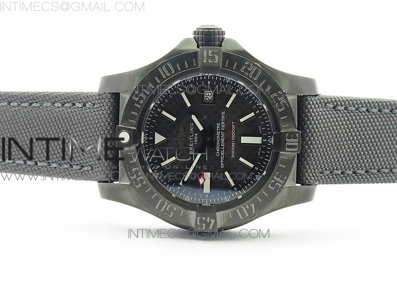 Avenger II Seawolf DLC V2 Best Edition Black CF Dial on Black Strap A2836