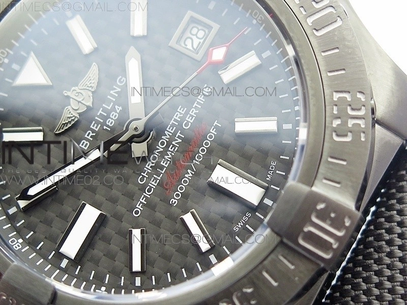 Avenger II Seawolf DLC V2 Best Edition Black CF Dial on Black Strap A2836