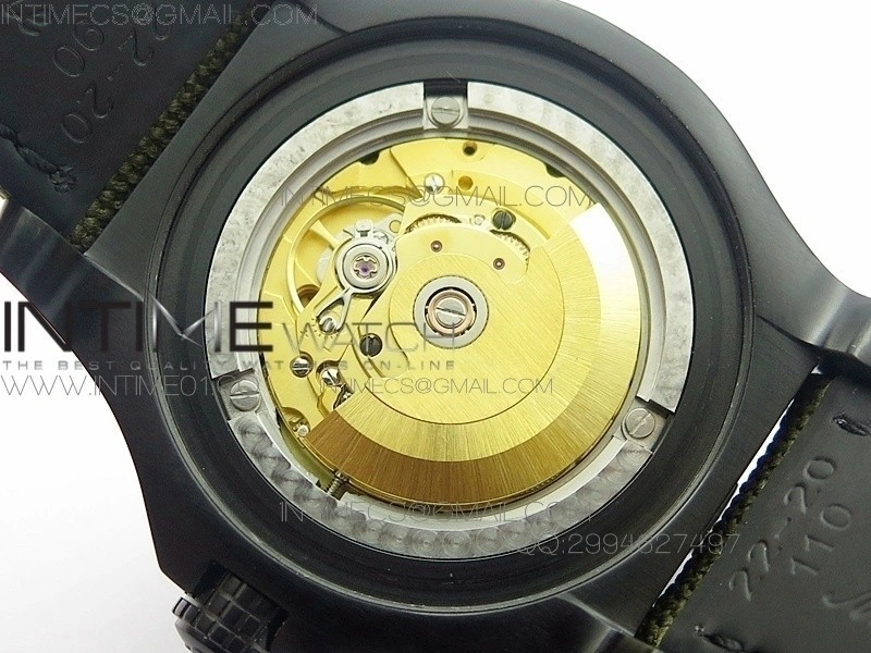 Avenger II Seawolf PVD Black CF Dial on Green Nylon Strap A2836