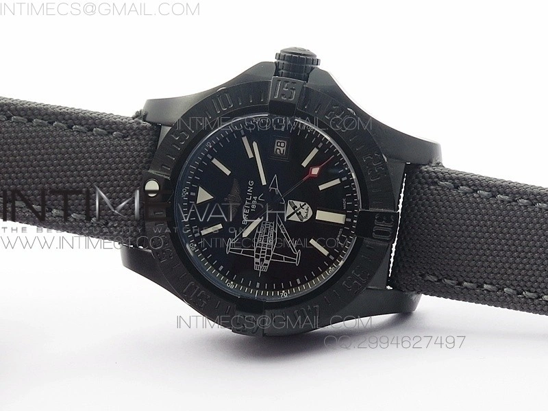 Avenger II Seawolf PVD Black Dial on Gray Nylon Strap A2836