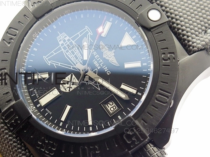 Avenger II Seawolf PVD Black Dial on Gray Nylon Strap A2836