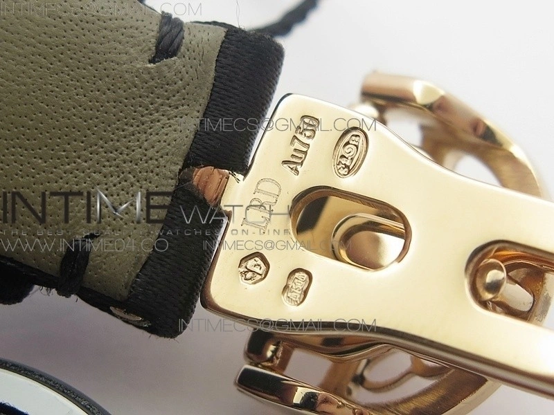 Reine de Naples 8918BB RG ZF 1:1 Best Edition White MOP Dial Diamonds Bezel on Black Fabric Strap A537