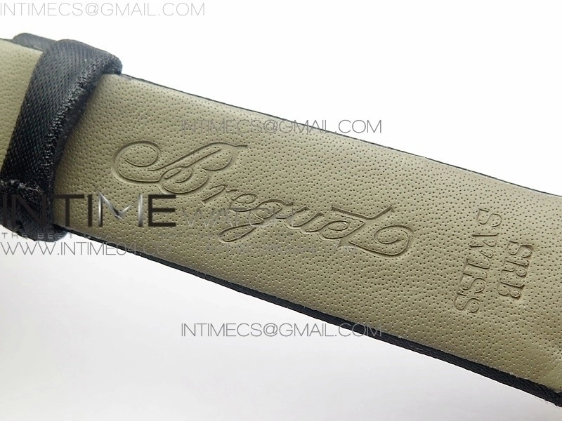 Reine de Naples 8918BB RG ZF 1:1 Best Edition White MOP Dial Diamonds Bezel on Black Fabric Strap A537