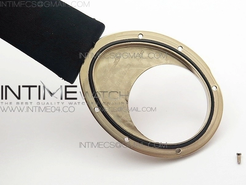 Reine de Naples 8918BB RG ZF 1:1 Best Edition White MOP Dial Diamonds Bezel on Black Fabric Strap A537
