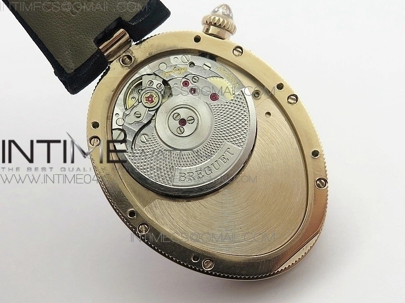 Reine de Naples 8918BB RG ZF 1:1 Best Edition White MOP Dial Diamonds Bezel on Black Fabric Strap A537