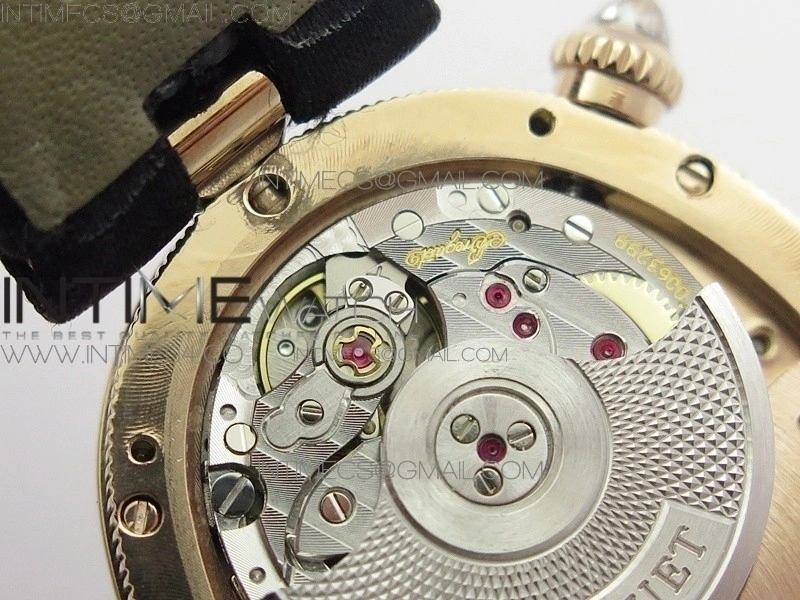 Reine de Naples 8918BB RG ZF 1:1 Best Edition White MOP Dial Diamonds Bezel on Black Fabric Strap A537