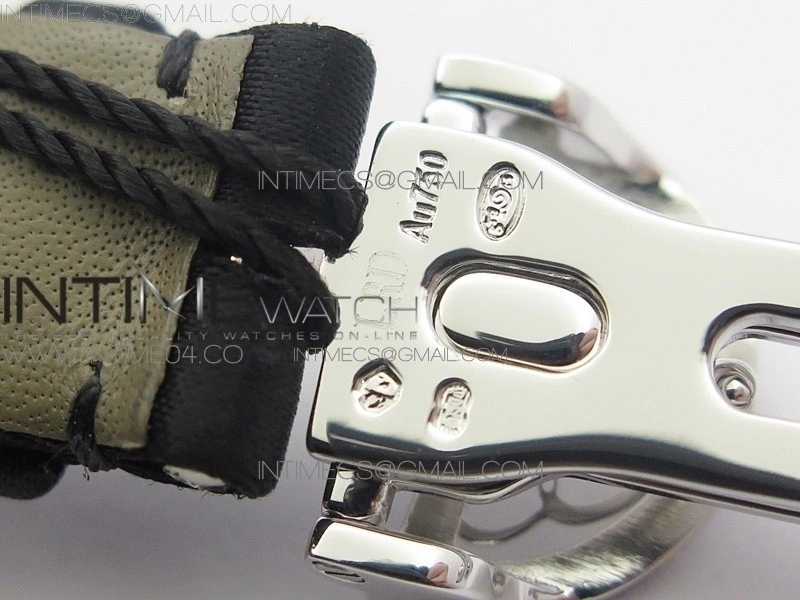 Reine de Naples 8918BB SS ZF 1:1 Best Edition White MOP Dial Diamonds Bezel on Black Fabric Strap A537