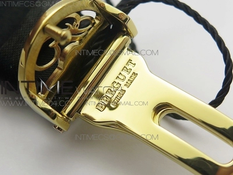 Reine de Naples 8918BB YG ZF 1:1 Best Edition White MOP Dial Diamonds Bezel on Black Fabric Strap A537