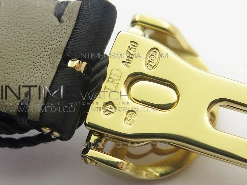Reine de Naples 8918BB YG ZF 1:1 Best Edition White MOP Dial Diamonds Bezel on Black Fabric Strap A537
