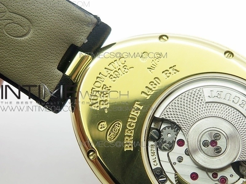 Reine de Naples 8918BB YG ZF 1:1 Best Edition White MOP Dial Diamonds Bezel on Black Fabric Strap A537