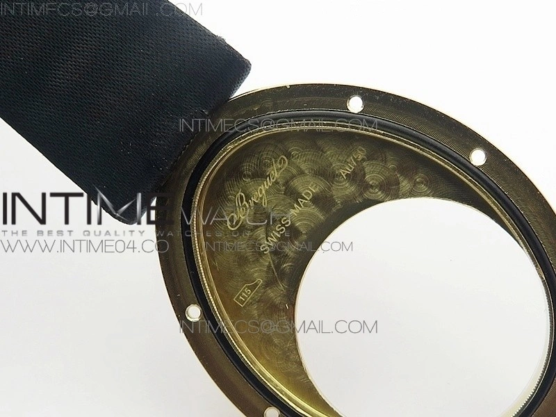 Reine de Naples 8918BB YG ZF 1:1 Best Edition White MOP Dial Diamonds Bezel on Black Fabric Strap A537
