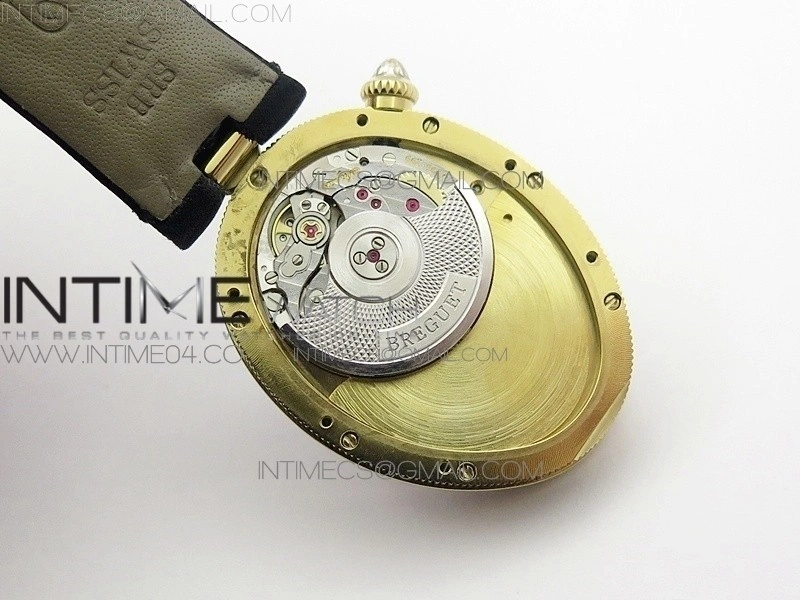 Reine de Naples 8918BB YG ZF 1:1 Best Edition White MOP Dial Diamonds Bezel on Black Fabric Strap A537