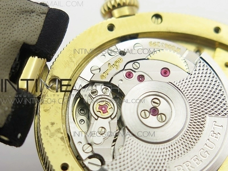 Reine de Naples 8918BB YG ZF 1:1 Best Edition White MOP Dial Diamonds Bezel on Black Fabric Strap A537