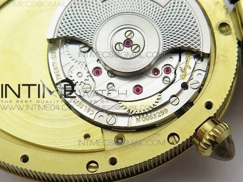 Reine de Naples 8918BB YG ZF 1:1 Best Edition White MOP Dial Diamonds Bezel on Black Fabric Strap A537