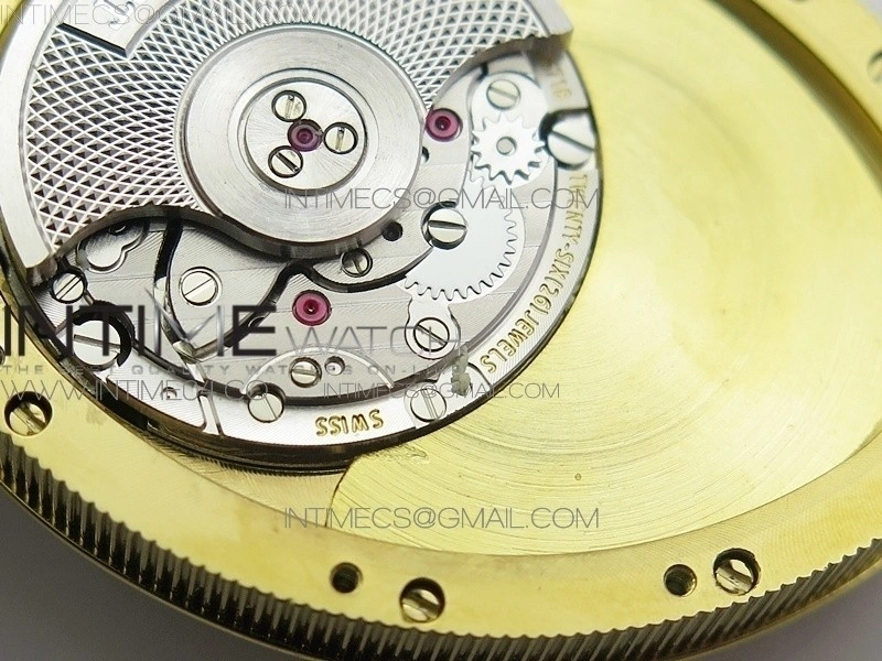 Reine de Naples 8918BB YG ZF 1:1 Best Edition White MOP Dial Diamonds Bezel on Black Fabric Strap A537