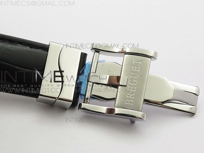 BG 9087BB Moonphase SS 1:1 Best Edition White Dial on Black Leather Strap Cal.770