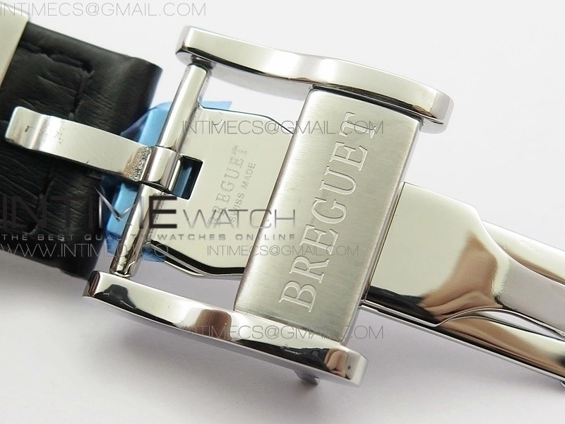 BG 9087BB Moonphase SS 1:1 Best Edition White Dial on Black Leather Strap Cal.770
