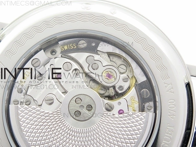 BG 9087BB Moonphase SS 1:1 Best Edition White Dial on Black Leather Strap Cal.770