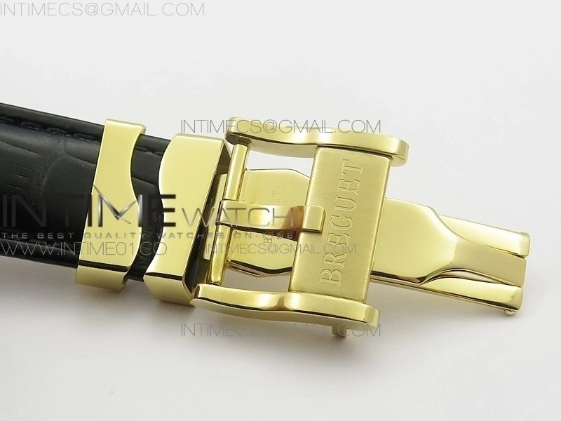 BG 9087BB Moonphase YG 1:1 Best Edition White Dial on Black Leather Strap Cal.770
