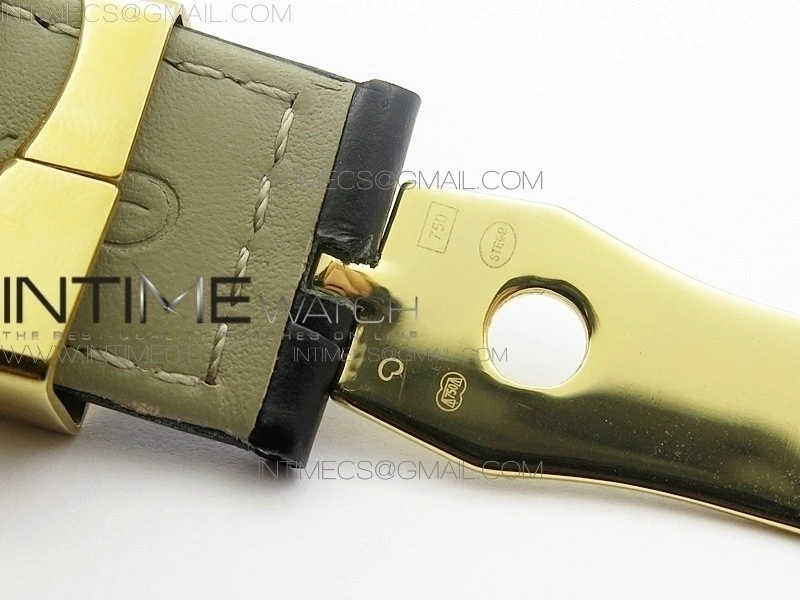 BG 9087BB Moonphase YG 1:1 Best Edition White Dial on Black Leather Strap Cal.770