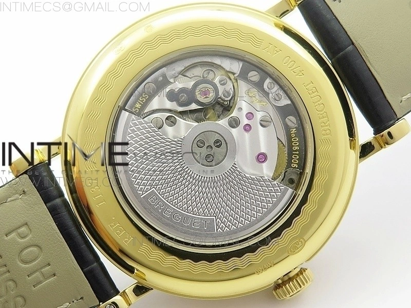 BG 9087BB Moonphase YG 1:1 Best Edition White Dial on Black Leather Strap Cal.770