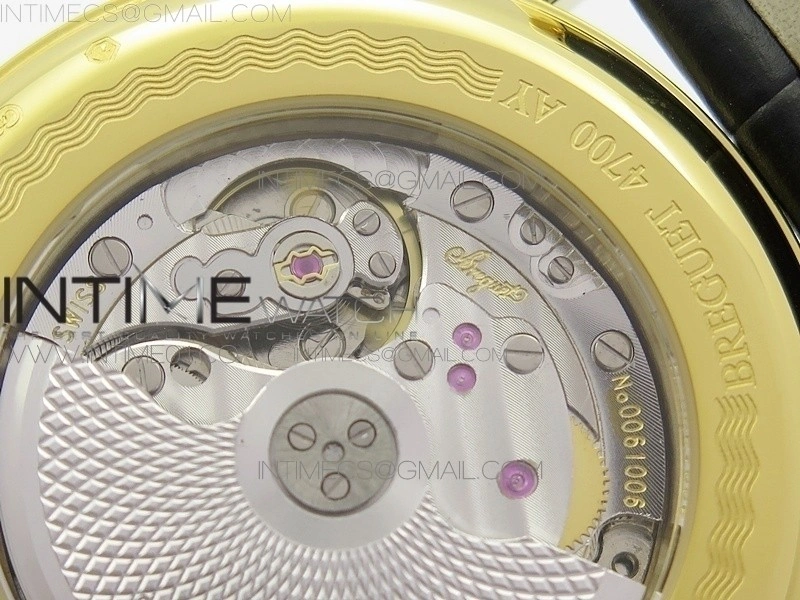 BG 9087BB Moonphase YG 1:1 Best Edition White Dial on Black Leather Strap Cal.770
