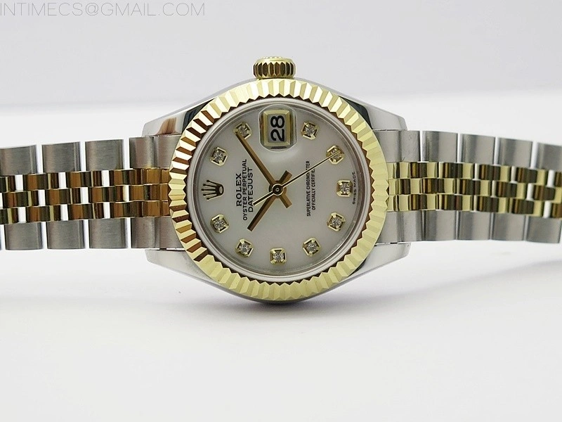 Datejust 28mm 279173 SS YG BP Best Edition White MOP Crystals Markers Dial on SS YG Jubilee Bracelet ETA2671