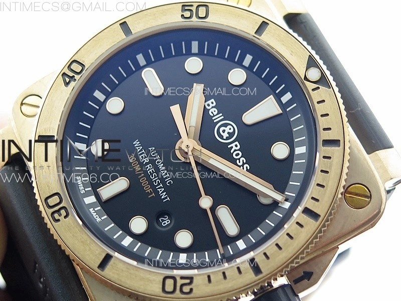 BR 03-92 Diver Bronzo B12 1:1 Best Edition Black Dial on Rubber Strap MIYOTA 9015