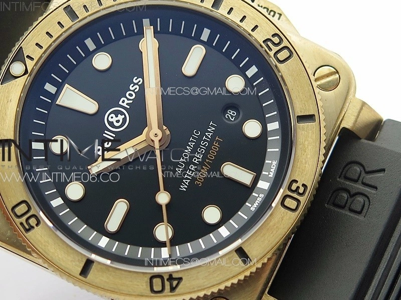 BR 03-92 Diver Bronzo B12 1:1 Best Edition Black Dial on Rubber Strap MIYOTA 9015