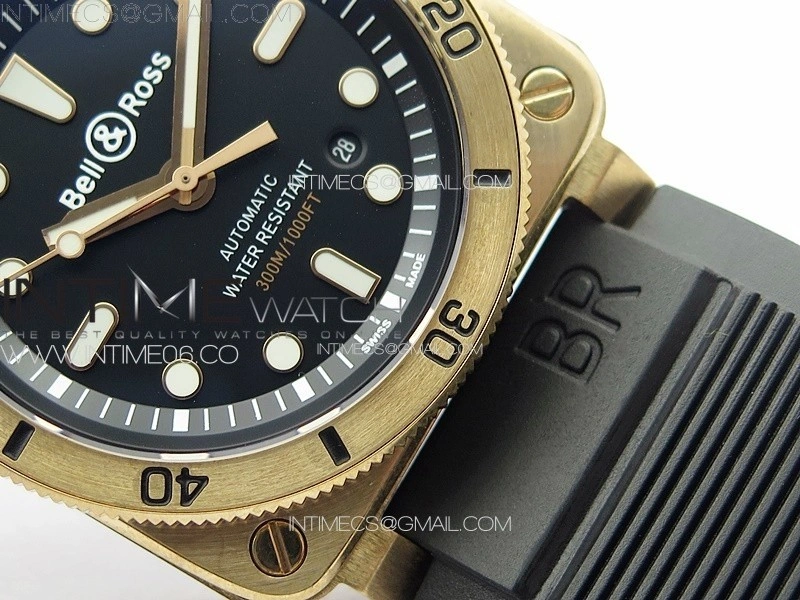 BR 03-92 Diver Bronzo B12 1:1 Best Edition Black Dial on Rubber Strap MIYOTA 9015